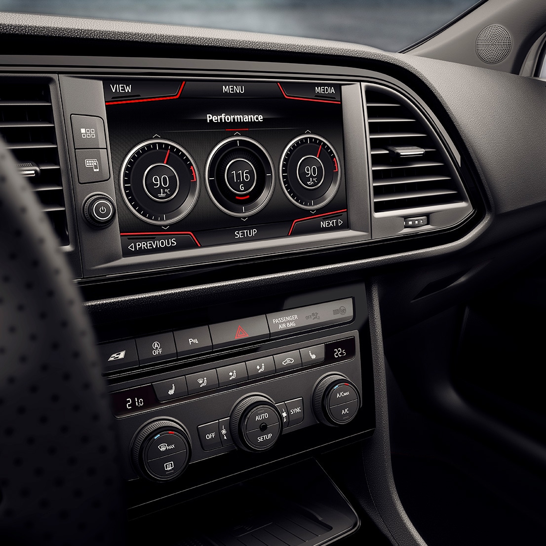 Leon CUPRA HMI display